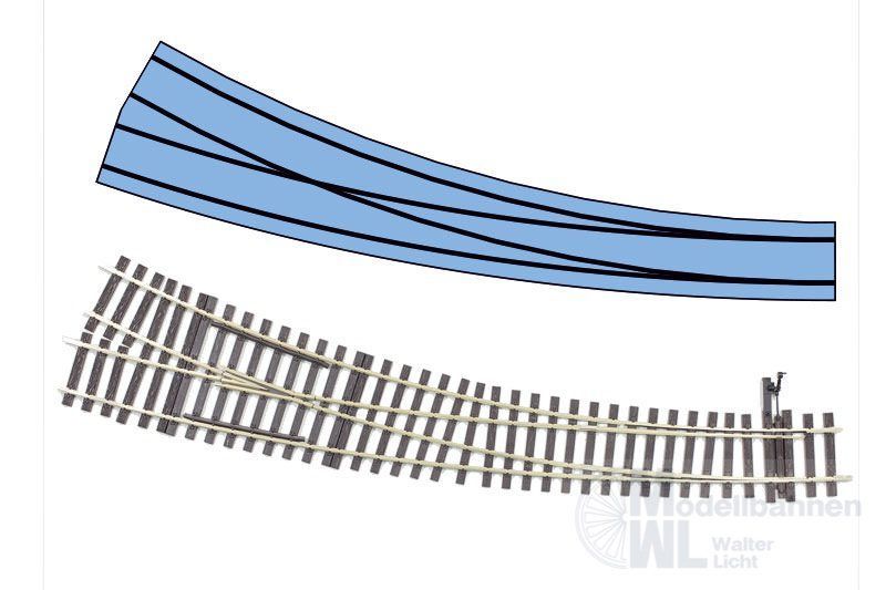 Lenz 45035 - Bogenweiche rechts Radius 914,4 mm Spur 0