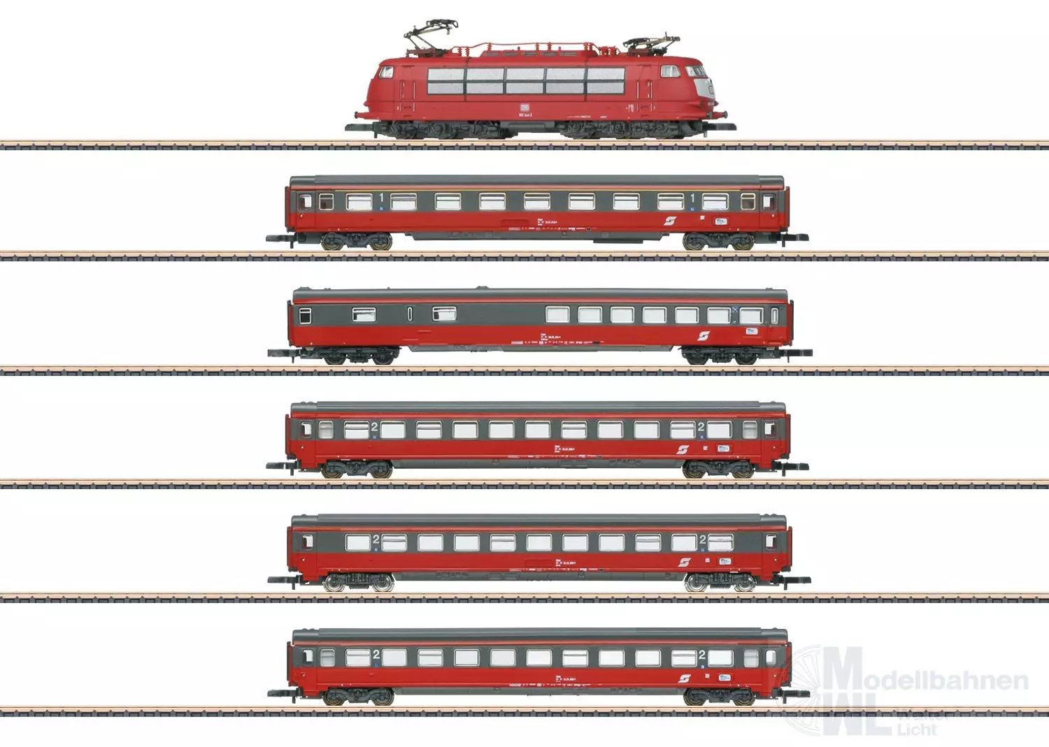 Märklin 81282 - Zugpackung EC Mozart DB / ÖBB Ep.V 6.tlg. Spur Z 1:220