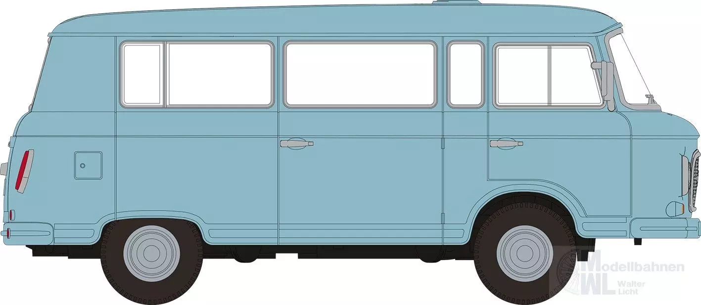 Brekina 30042 - Barkas B1000 Bus graublau H0 1:87