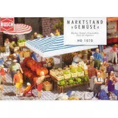 Busch 1070 - Marktstand Gemüse H0 1:87