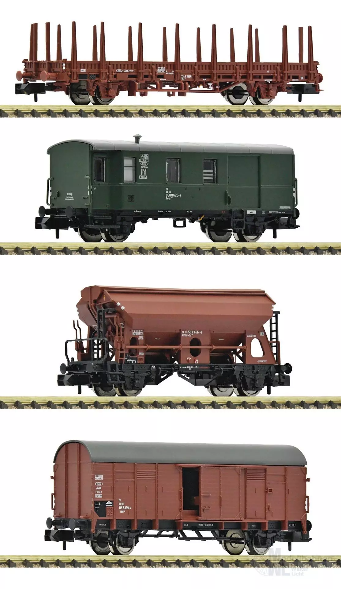 Fleischmann 6660044 - Güterwagen Set DB Ep.IV 4.tlg. N 1:160