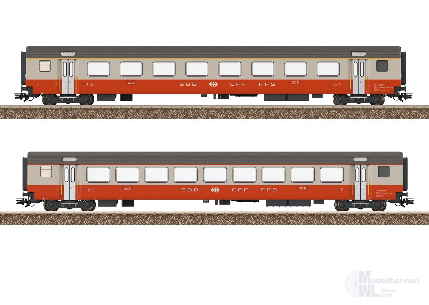 Trix 23691 - Personenwagen-Set SBB Ep.IV 2.tlg. Swiss Express H0/GL