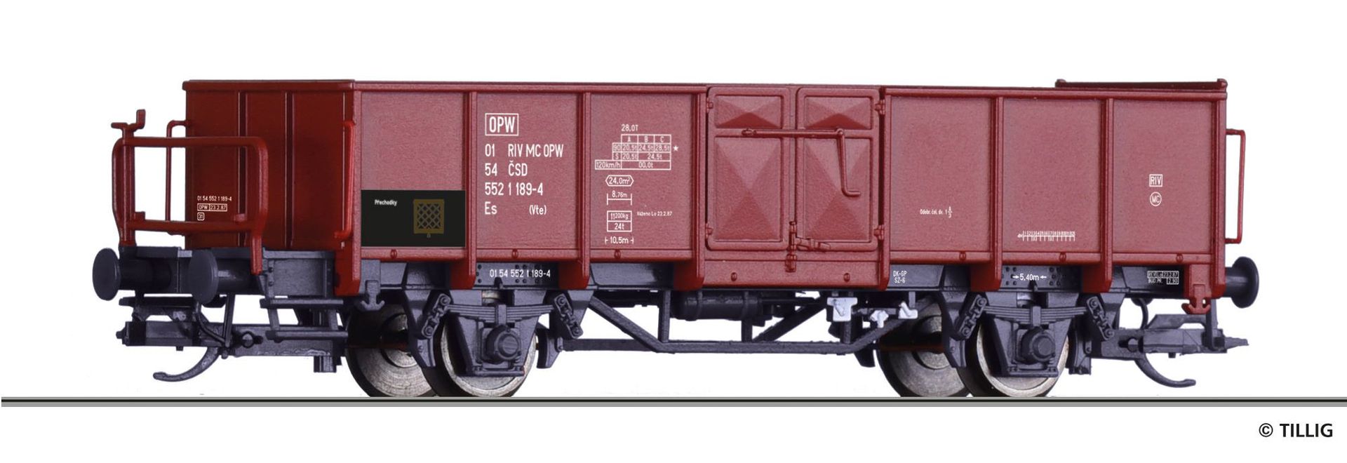 Tillig 14088 - Güterwagen offen CSD Ep.IV Vte TT 1:120