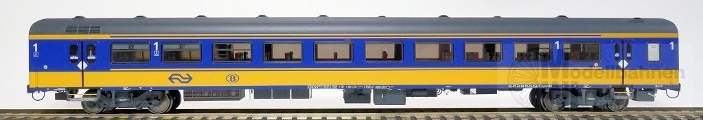 Exact Train 11027 - Personenwagen NS Ep.VI ICRm Apmz10 gelb/blau H0/GL