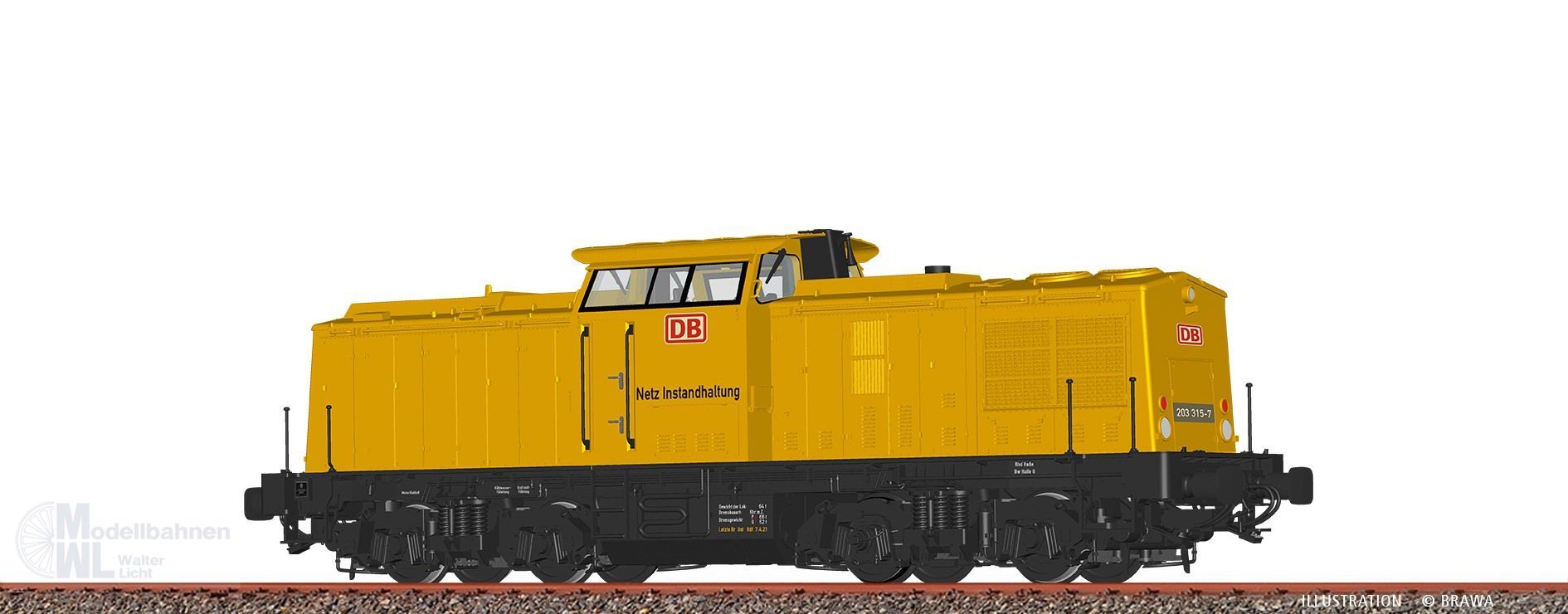 Brawa 41711 - Diesellok BR 203 315-7 DB Ep.VI H0/WS DIGITAL EXTRA