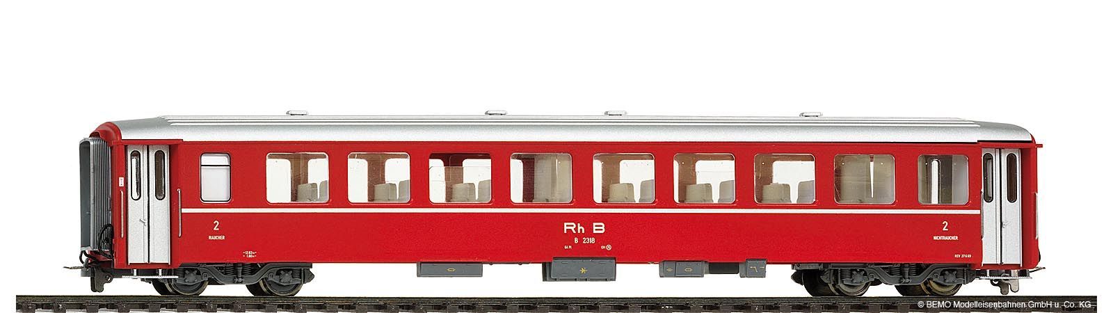 Bemo 3253118 - Einheitswagen EW I RhB rot B 2318 H0m