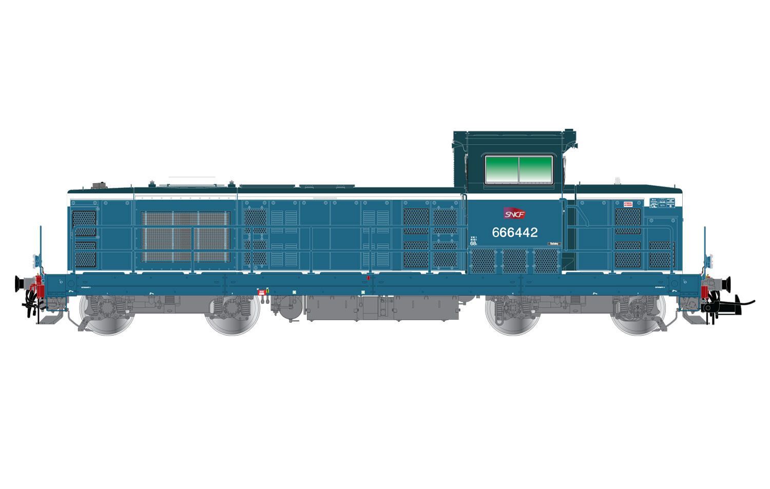 Jouef 2441 - Diesellok BB 666442 SNCF Ep.VI blau H0/GL