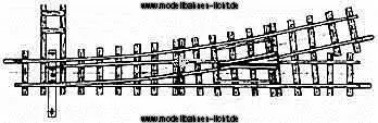 Bemo 4011000 - 12° Weiche links, 147 mm, R 515 HOe