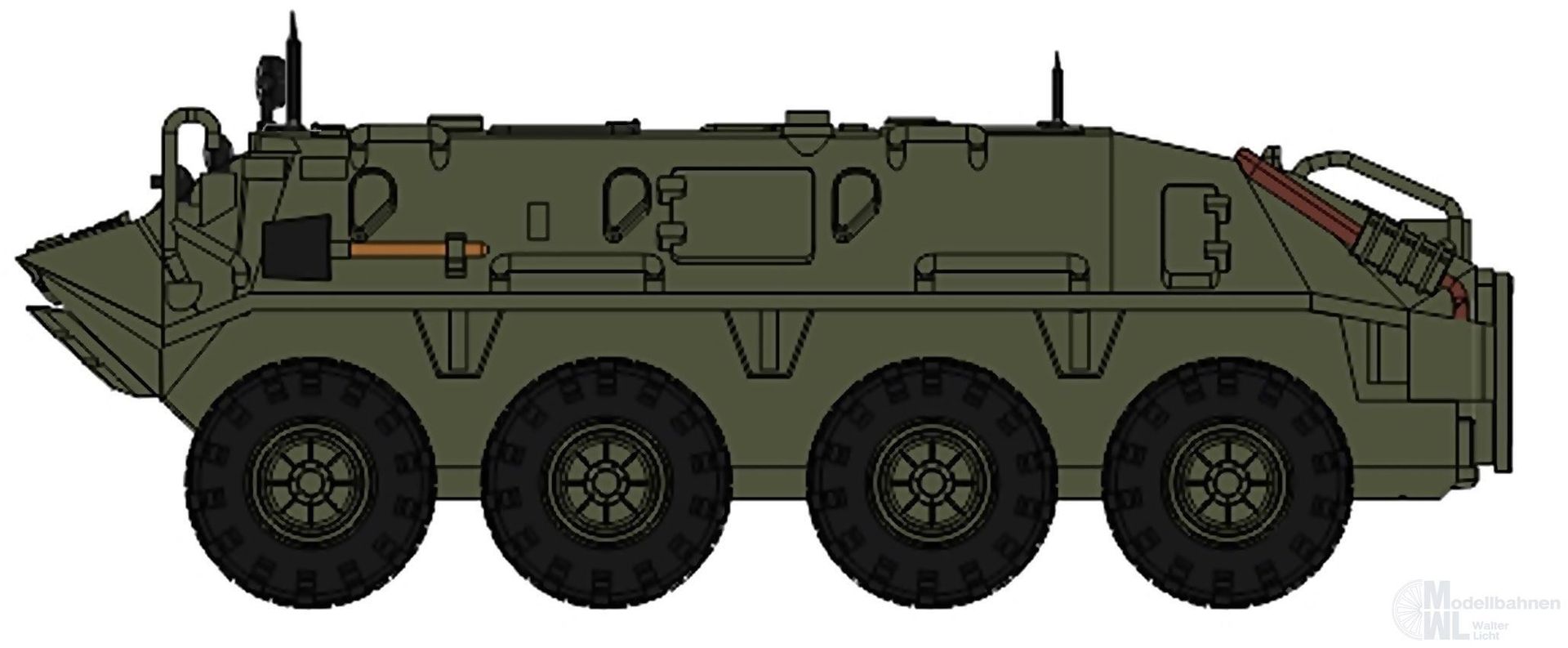 NPE NA88270 - Schützenpanzer SPW 60 PA NVA Führungsfahrzeug ohne Kanister 1:87