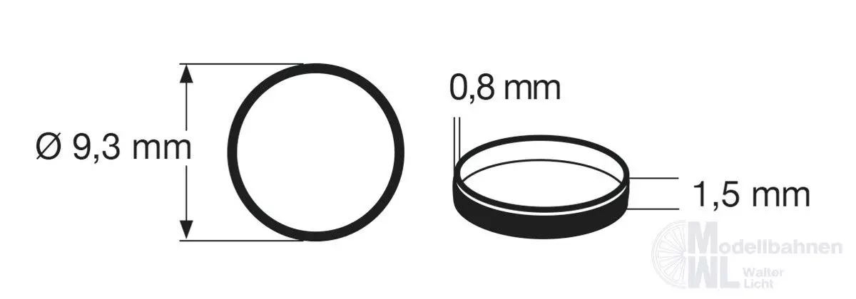 Fleischmann 648012 - Haftringsatz H0 10 Stück