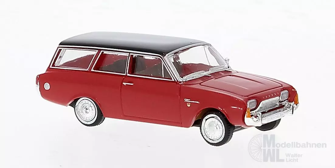 Brekina 19478 - Ford Taunus P3 Turnier rot/schwarz H0 1:87