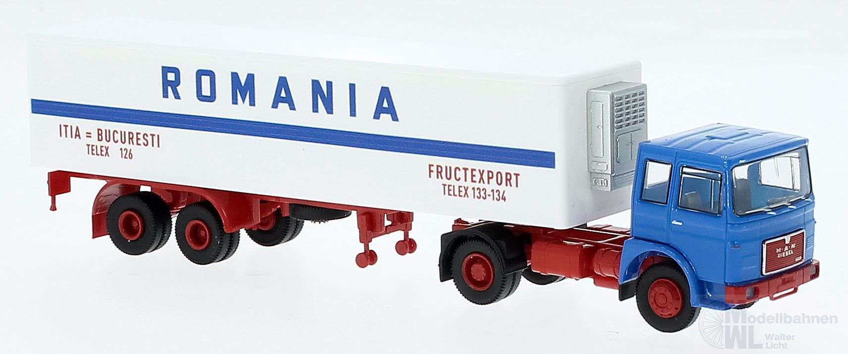 Brekina 78157 - MAN Koffer-Sattelzug Romania H0 1:87