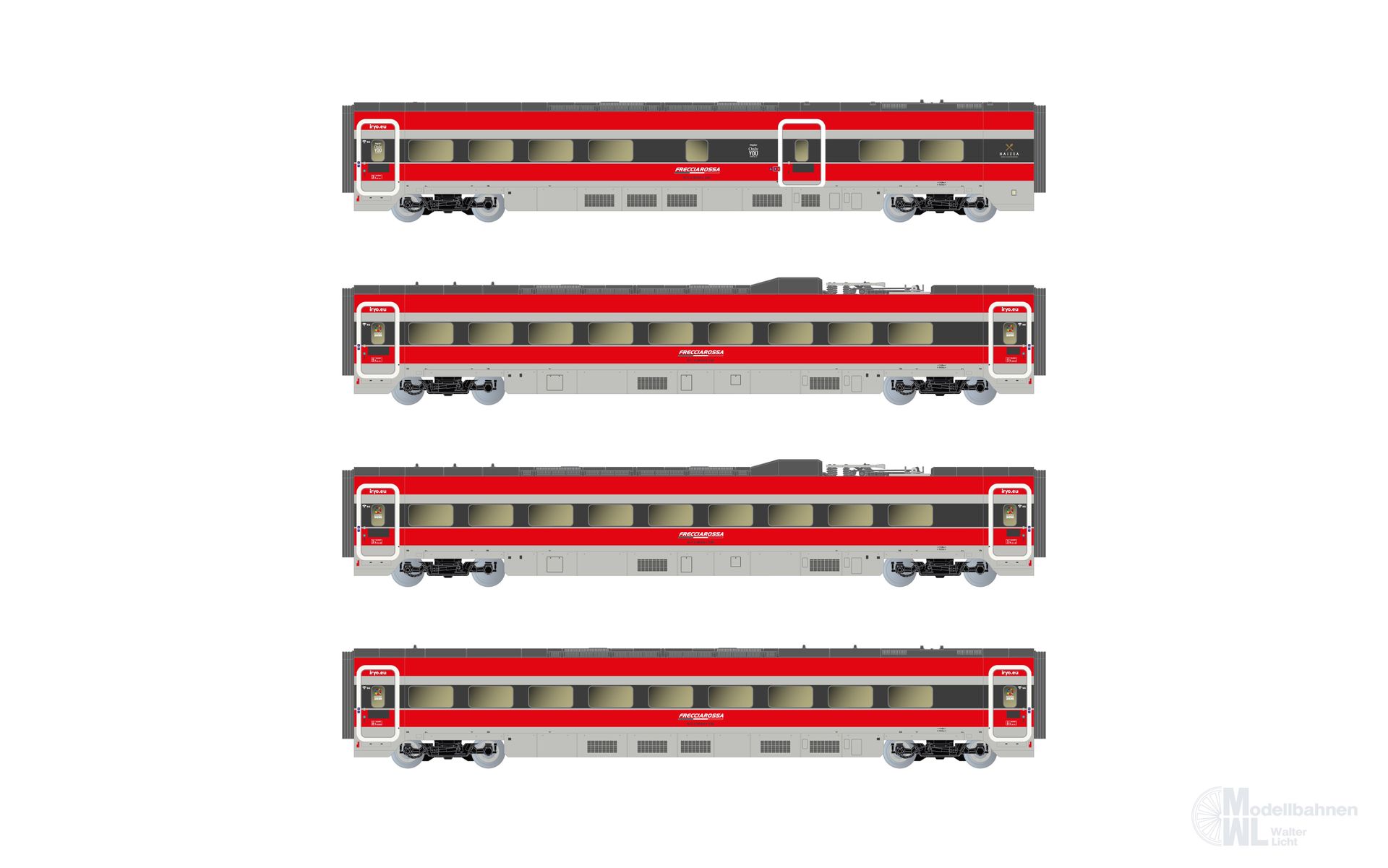 Arnold 3515 - Ergänzungswagen Set ETR 1000 FS Ep.VI iryo 4.tlg. N 1:160