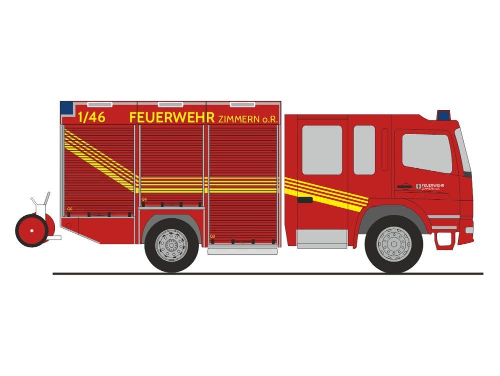 Rietze 68928 - Magirus - Lohr Feuerwehr Zimmern H0 1:87