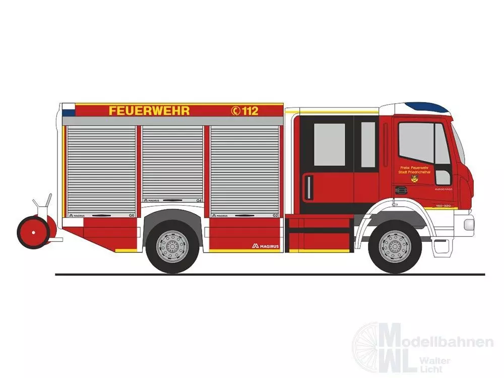 Rietze 68164 - Magirus HLF Team Cab FW Friedrichsthal H0 1:87