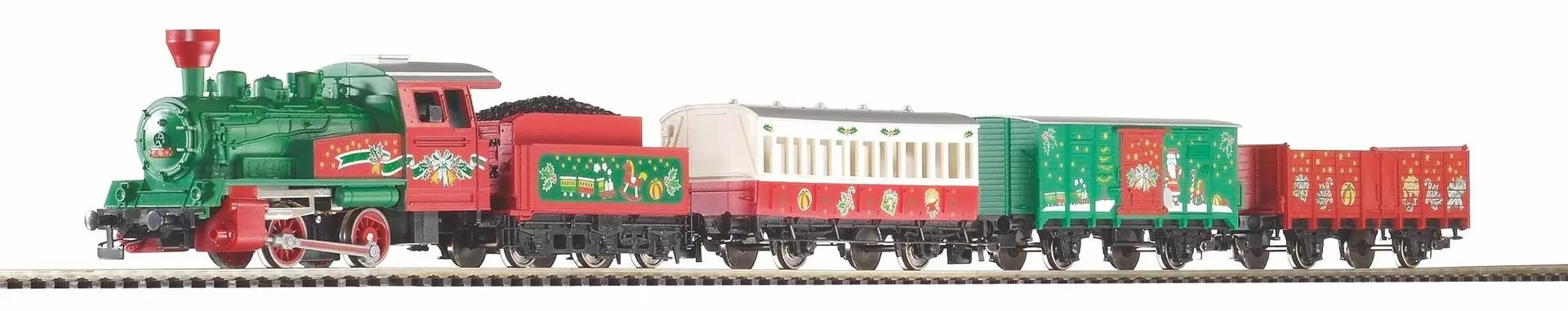 Piko 57081 - Startset Weihnachten Lok + 3 wagen A-Gleis & B H0/GL