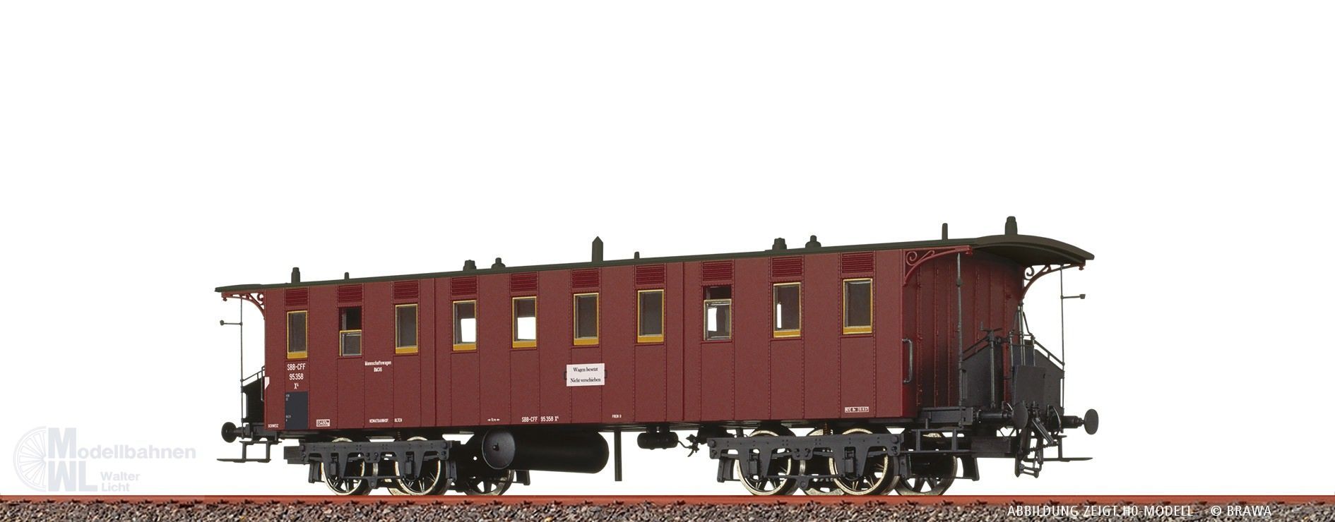 Brawa 65085 - Mannschaftswagen SBB Ep.III 95 358 N 1:160