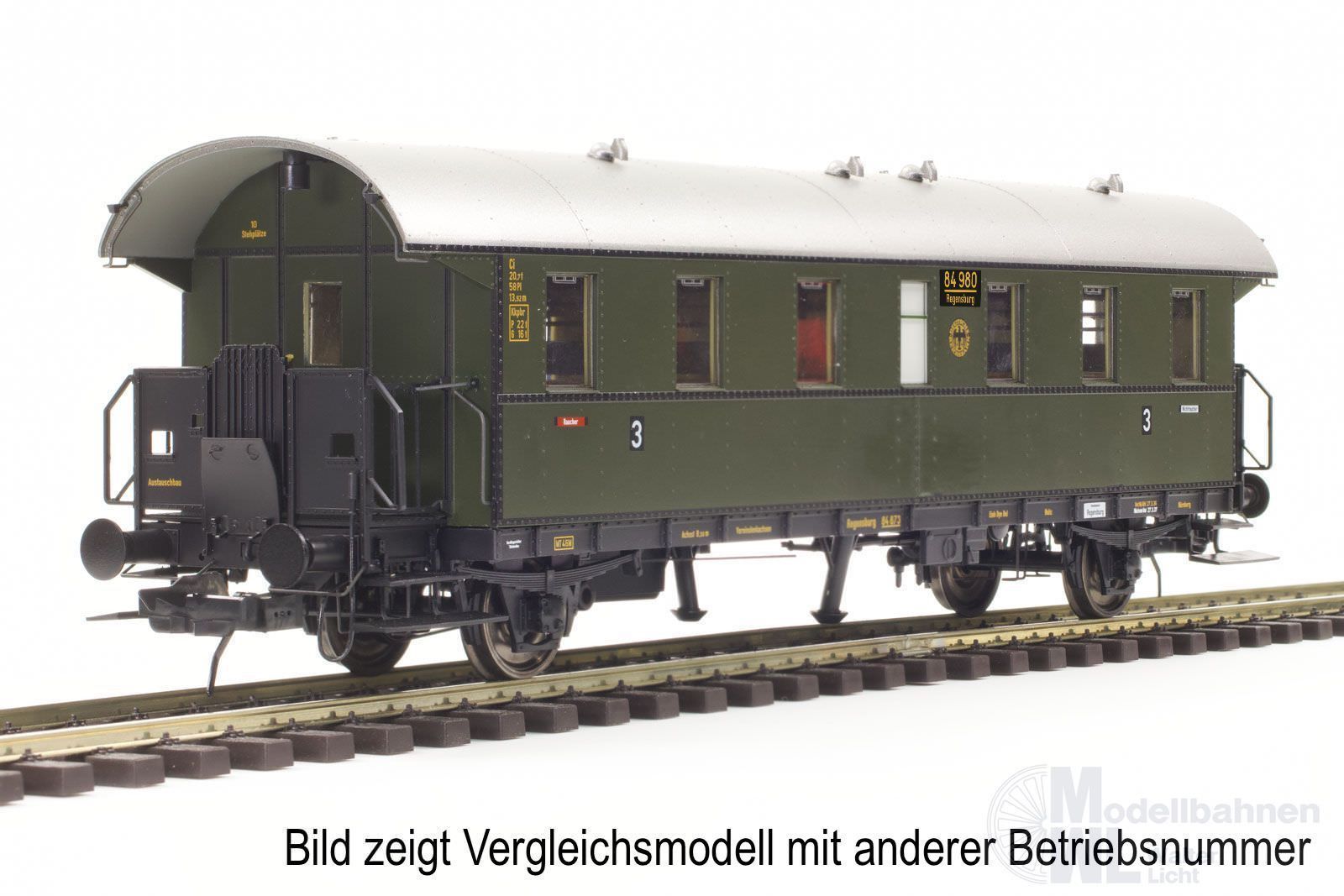 Lenz 41122-03 - Donnerbüchse DRG Ep.II Ci-28 3.Kl. RAL6008 Spur 0