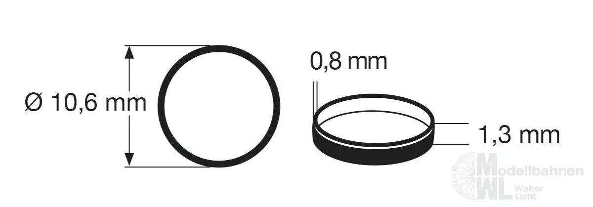 Fleischmann 648005 - Haftringsatz H0 10 Stück