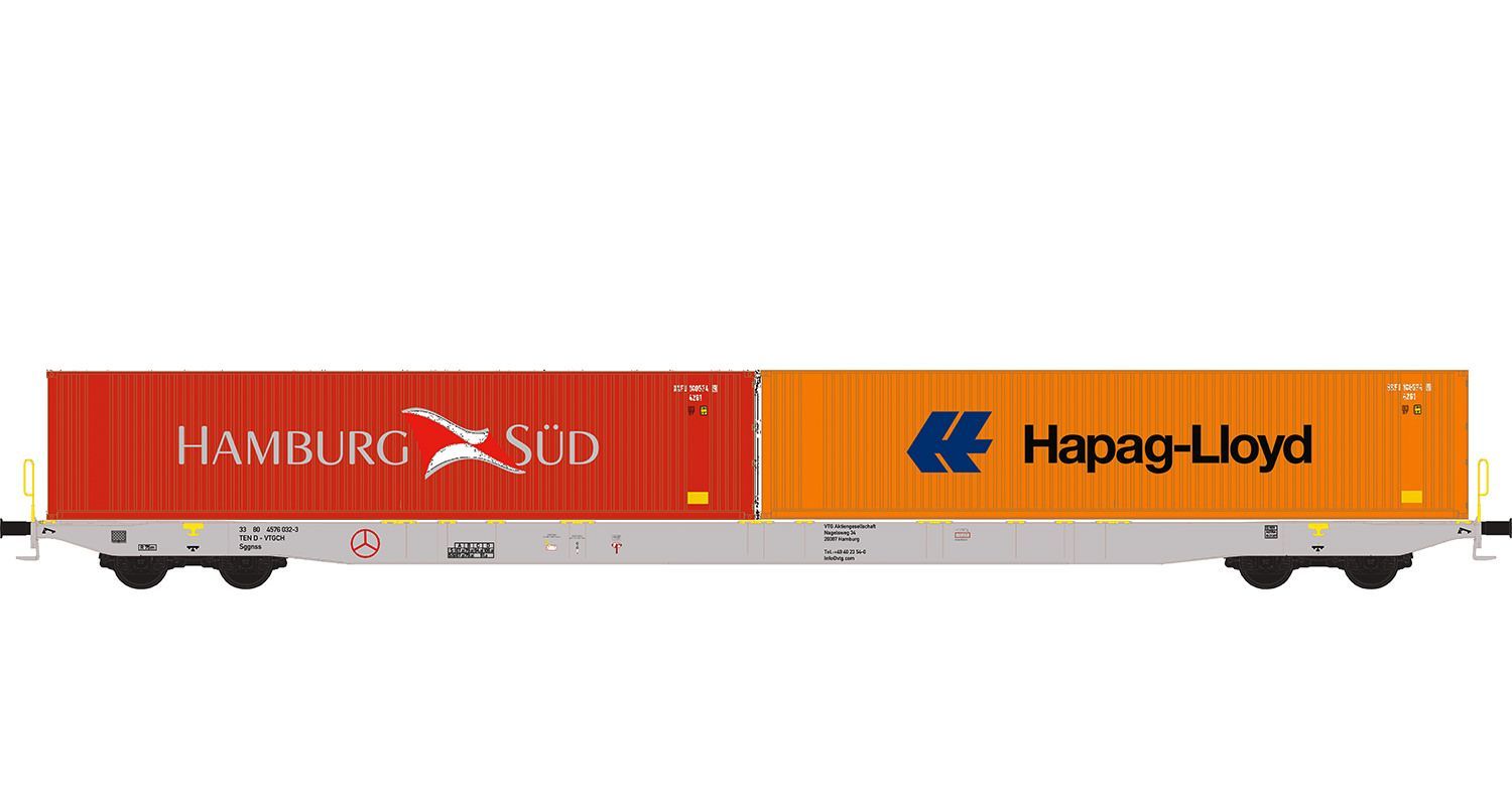 Hobbytrain 23103 - Containerwagen Sggnss'80 Boxxpress Ep.VI N 1:160