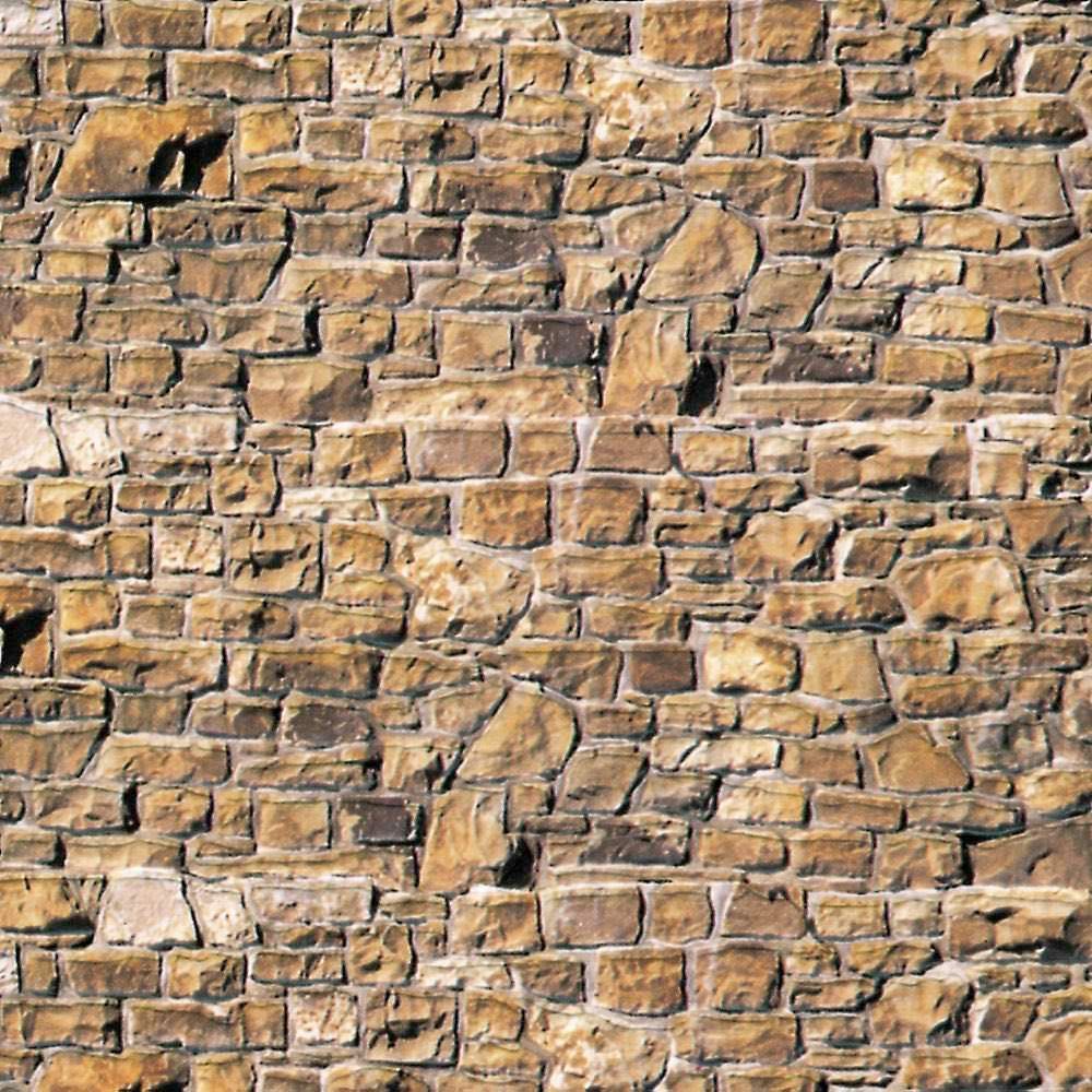 Vollmer 46036 - Mauerplatte Mauerstein beige-braun 10 Stück H0 1:87
