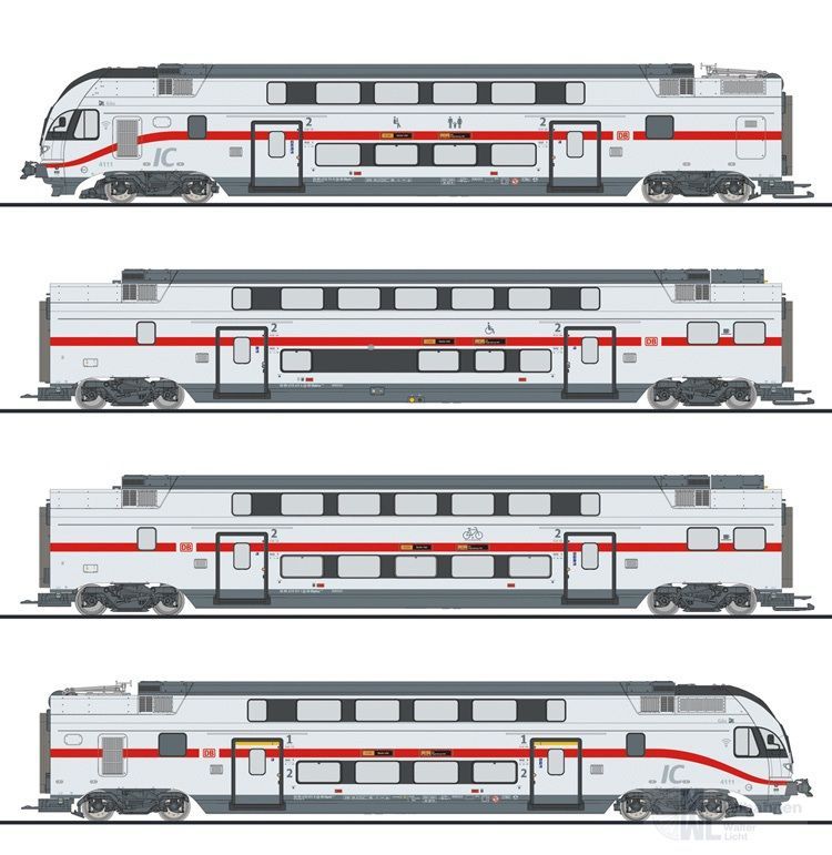 Liliput 133850 - Triebzug KISS DB Ep.VI IC-Ausführung 4-tlg. H0/GL