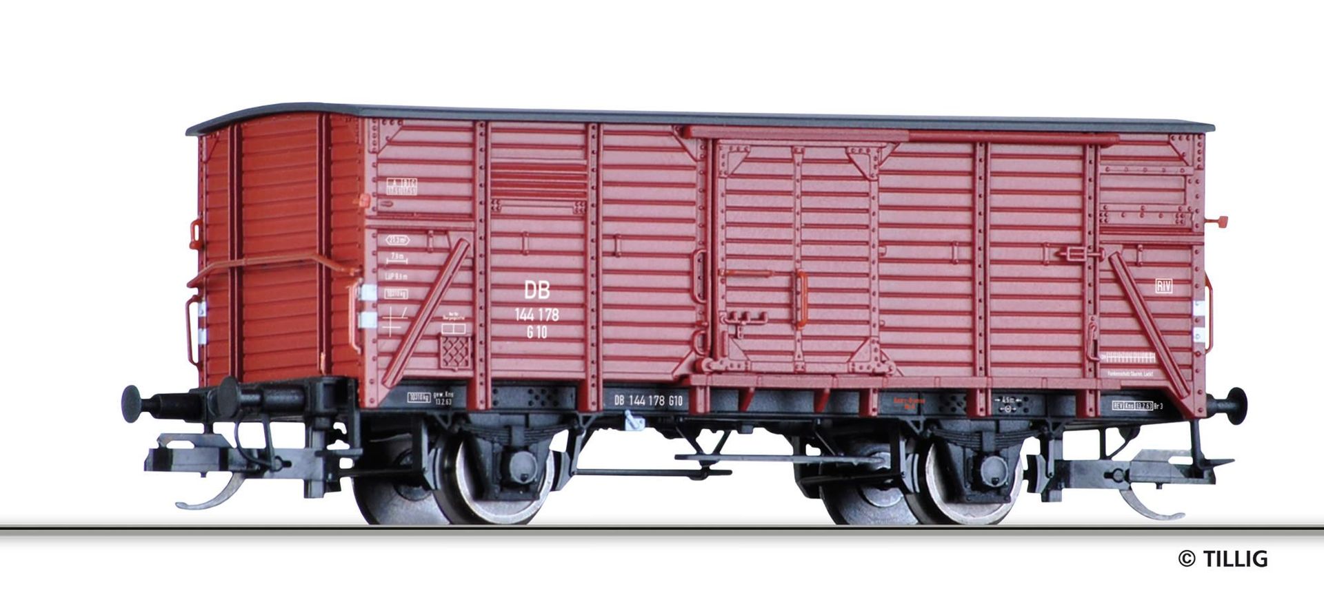 Tillig 17928 - Güterwagen gedeckt DB Ep.III G 10 TT 1:120