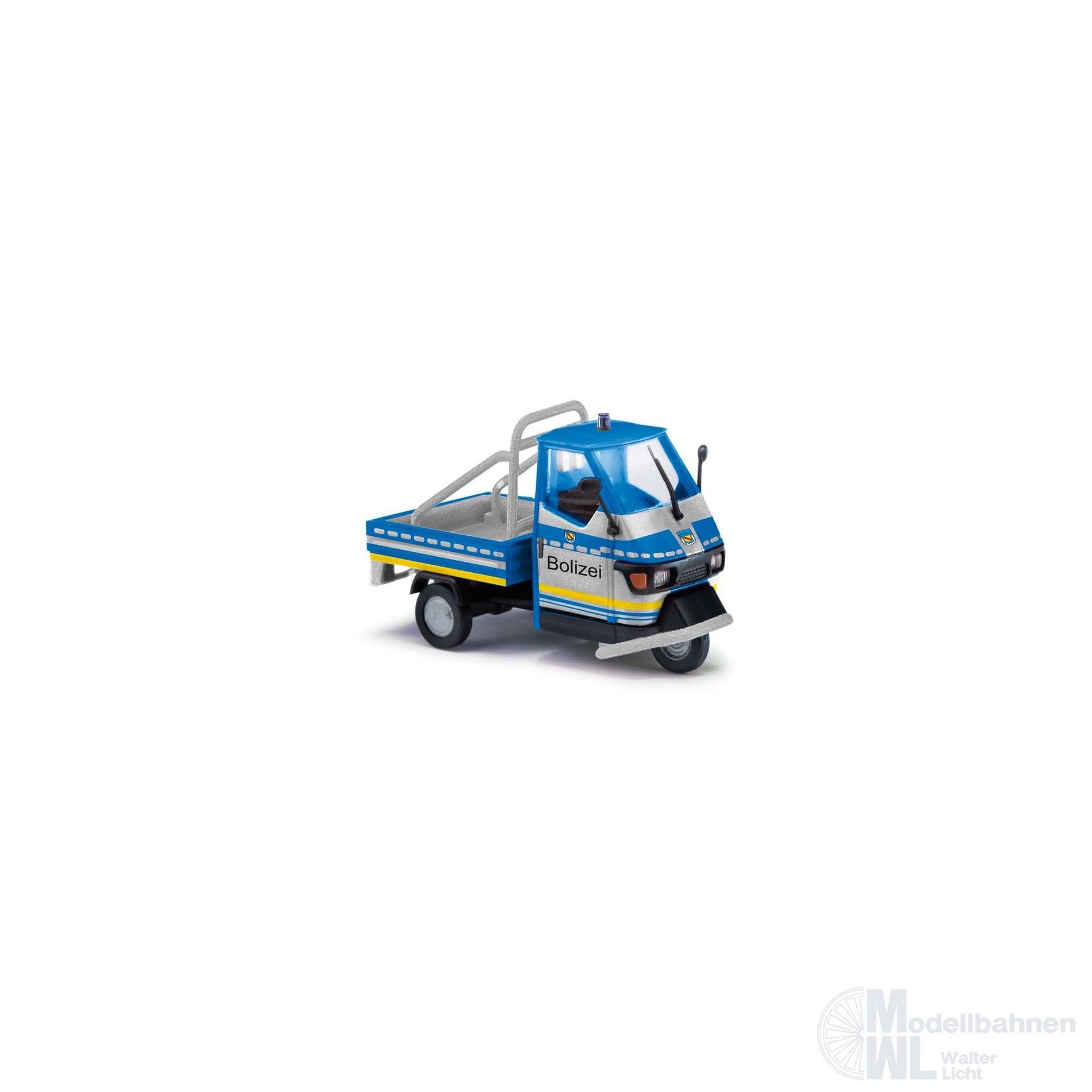 Busch 48492 - Piaggio Ape Bolizei H0 1:87