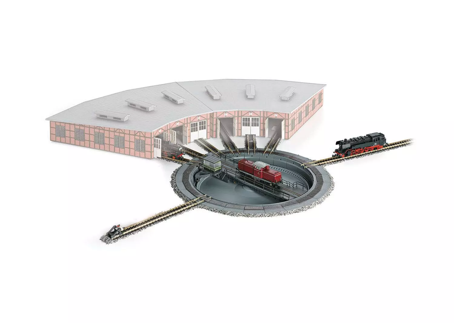 Märklin 89983 - Drehscheibe mit 8 Gleisanschlüssen Z 1:220