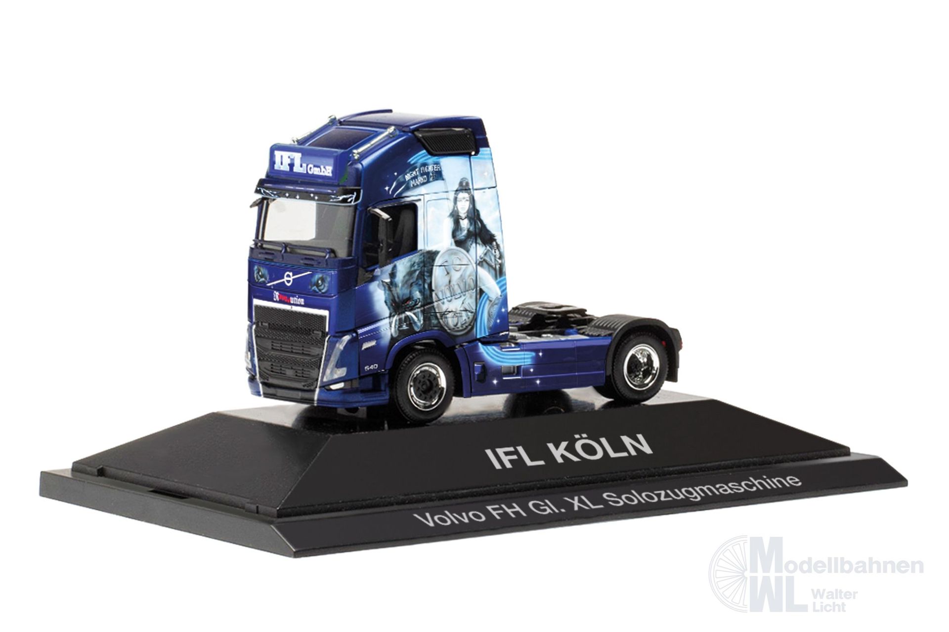 Herpa 111119 - Volvo FH Gl. XL 2020 Solozugmaschine IFL Köln/Nightfighter H0 1:87