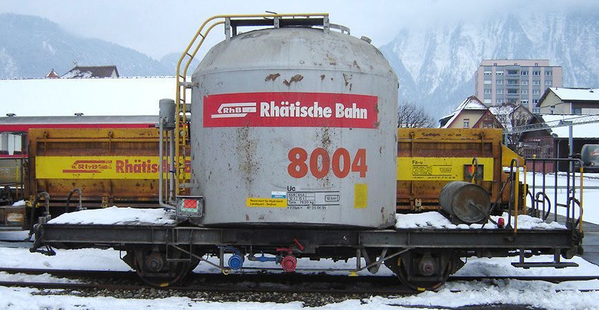Bemo 9452135 - Zementsilowagen RhB Uce 8004 rotes Band 0e