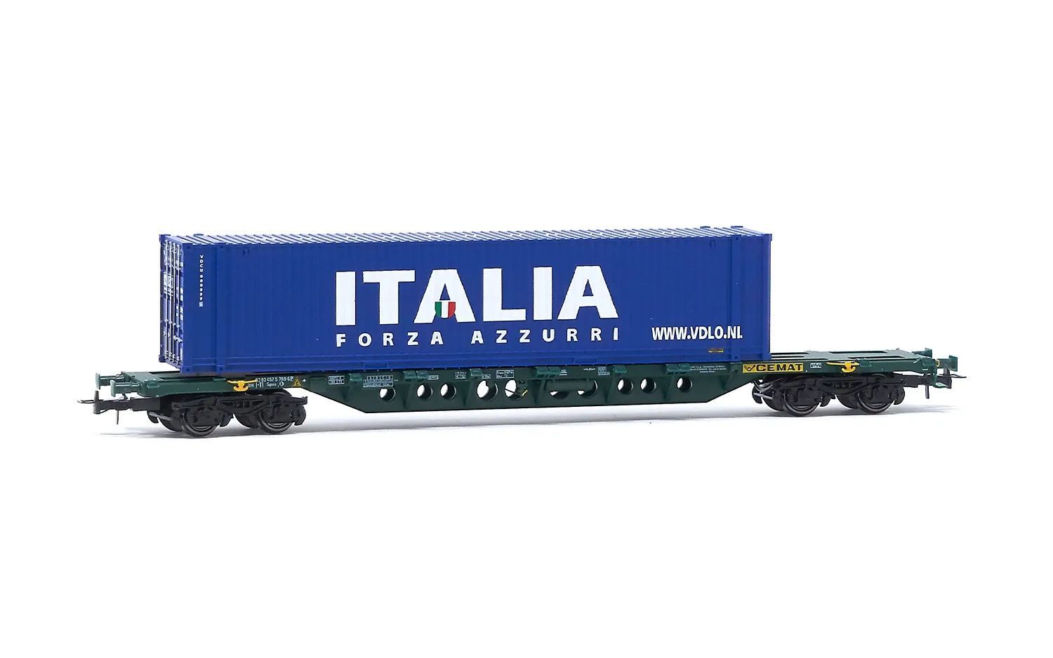 Rivarossi 6617 - Containertragwagen FS Cemat Ep.V/VI Container Italia H0/GL