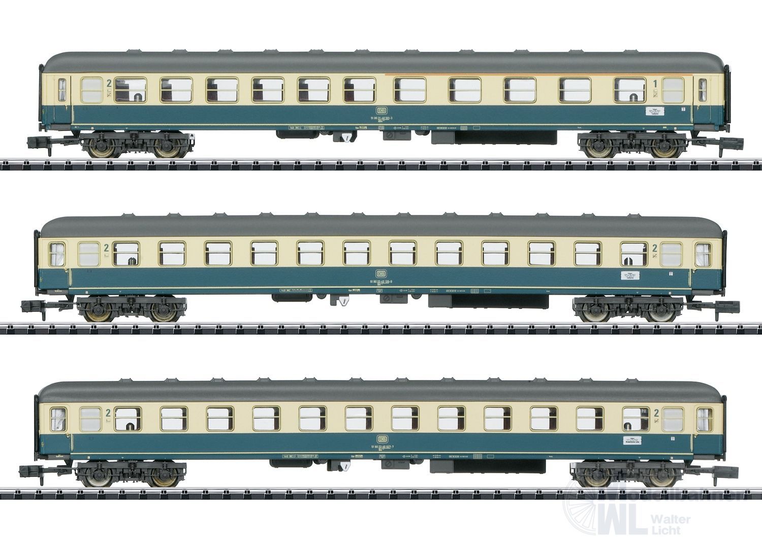 Trix 15639 - Personenwagen Set DB Ep.IV 3.tlg. N 1:160