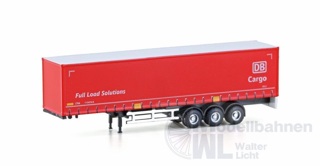 Lemke Minis 4074 - Gardinenplanen-Auflieger DB Cargo / Full Load Solutions N 1:160