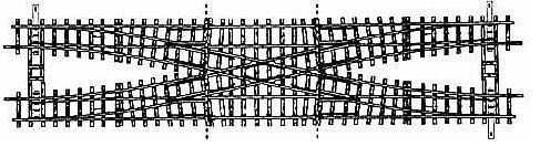 Bemo 4214000 - Doppelte Gleisverbindung 12° H0m