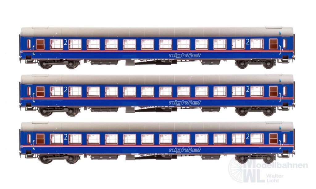 Jägerndorfer Modellbahn 61401 - Liegewagen Set ÖBB Nightjet Ep.VI 3.tlg. N 1:160