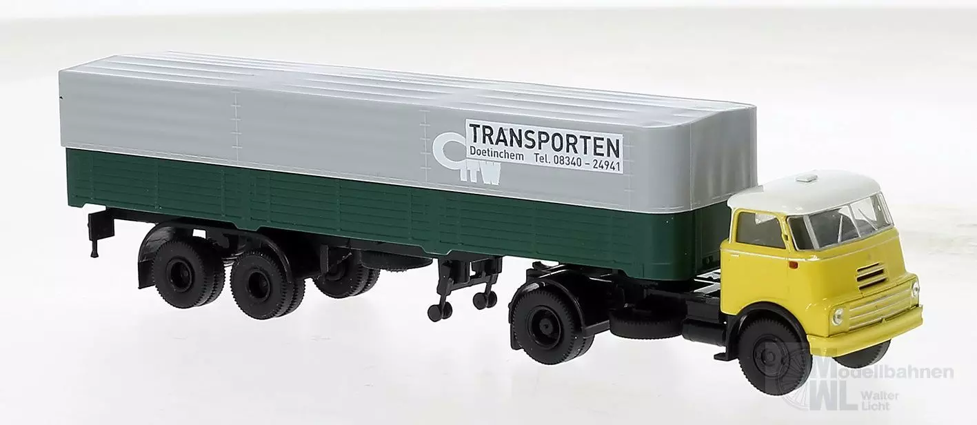 Brekina 85236 - DAF Do 2000 Pritsche/Plane-Sattelzug GelderscheTW (NL) H0 1:87