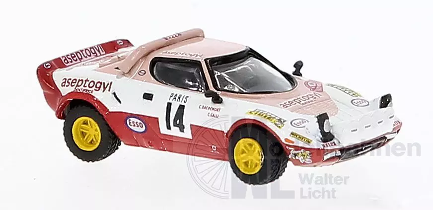 Brekina 29662 - Lancia Stratos HF 14 von Christine Dacremont  Monte ´77 H0 1:87