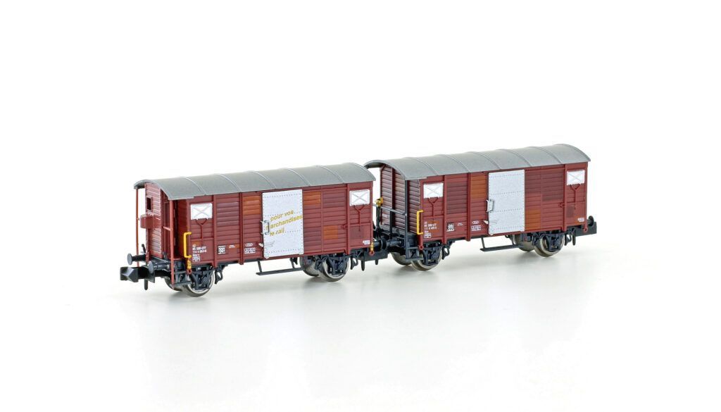 Hobbytrain 24202 - Güterwagen Set K2 SBB Ep.IV 2.tlg. braun N 1:160