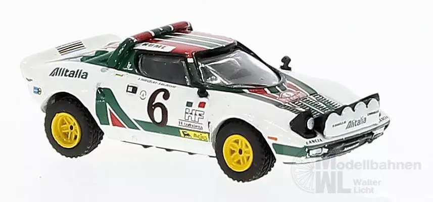 Brekina 29656 - Lancia Stratos HF von Björn Waldegard Zweiter Monte Carlo 1976 H0 1:87