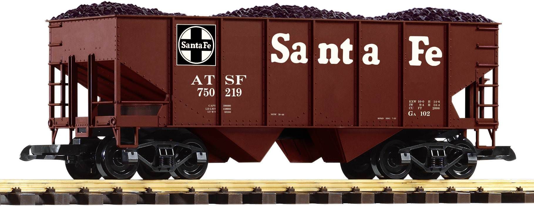 Piko 38918 - Schüttgutwagen Santa Fe mit Kohleladung Spur G 1:22,5