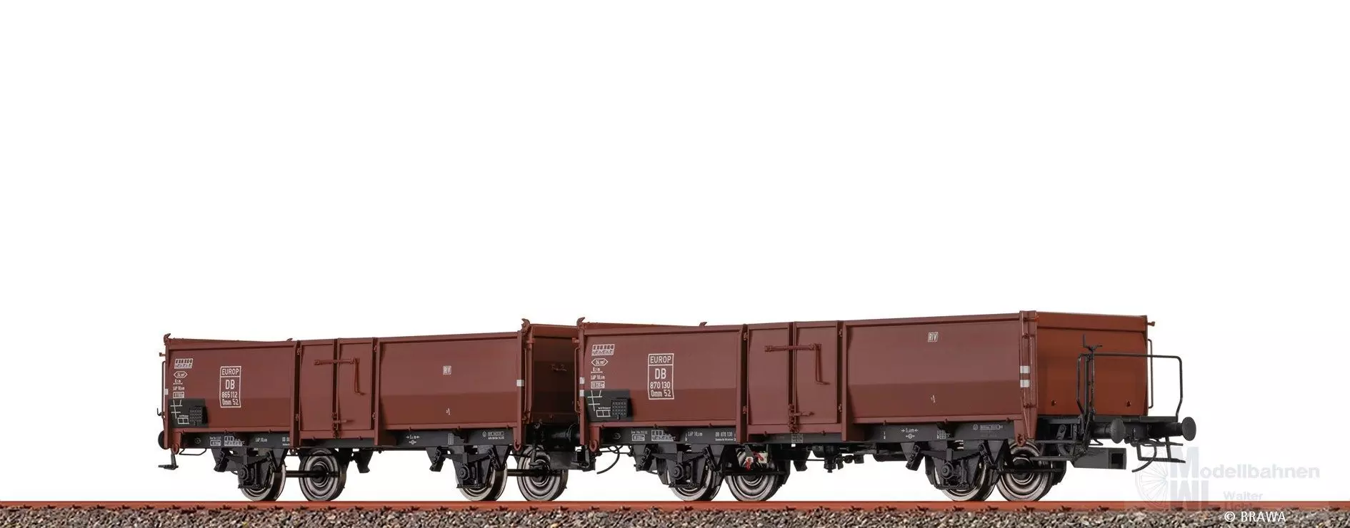 Brawa 48639 - Güterwagen Set DB Ep.III Omm52 2.tlg. H0/GL