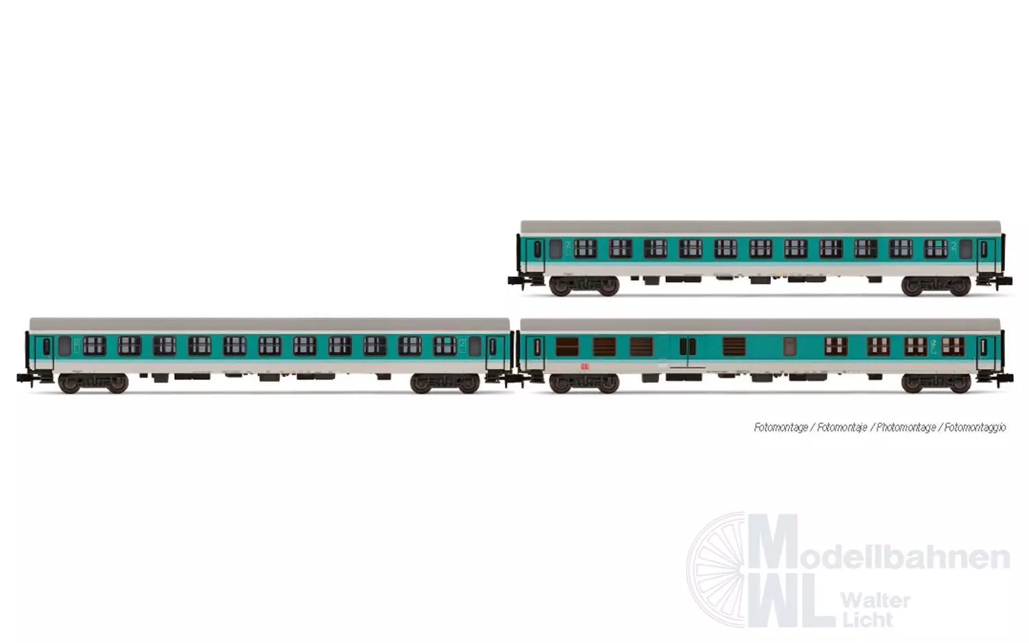 Arnold 4367 - Nahverkehrswagen Set DB Ep.V 3.tlg. N 1:160