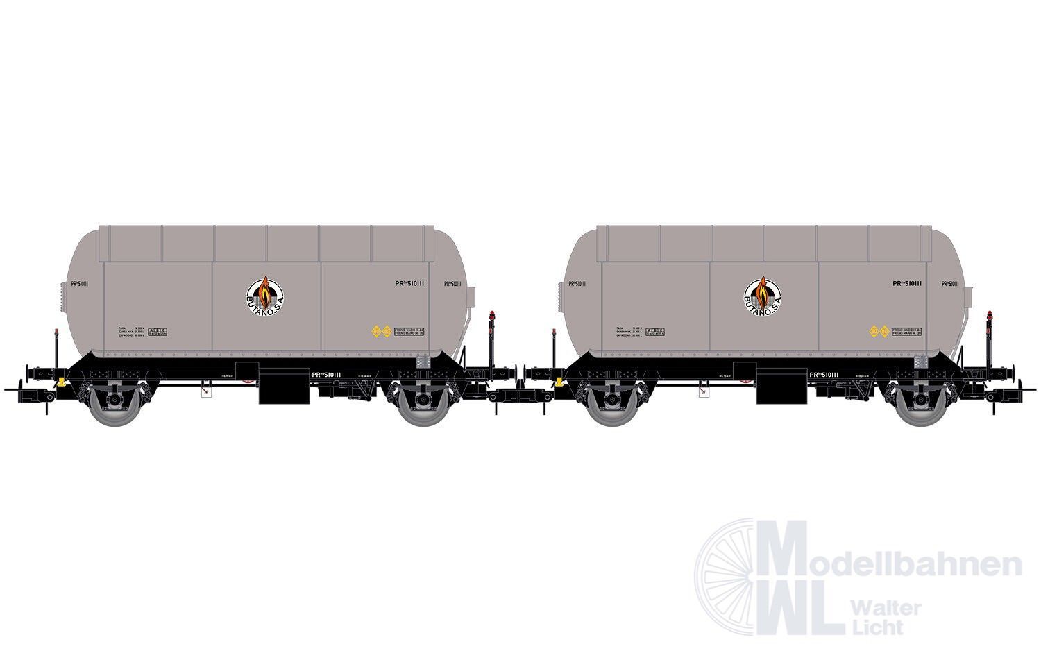 Electrotren 6073 - KGaskesselwagenS Set RENFE Ep.III/IV Butano S.A. 2.tlg. H0/GL