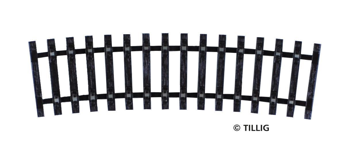 Tillig 83009 - Schwellenband gebogen R12 R310 mm / 15° TT 1:120