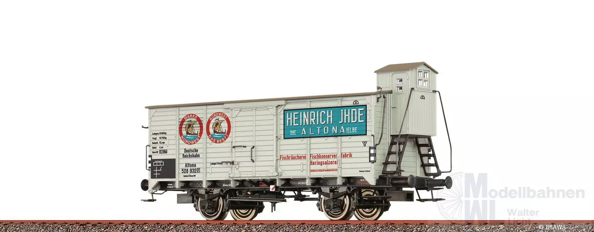 Brawa 50931 - Wärmeschutzwagen DRG Ep.II Heinrich Jhde H0/GL