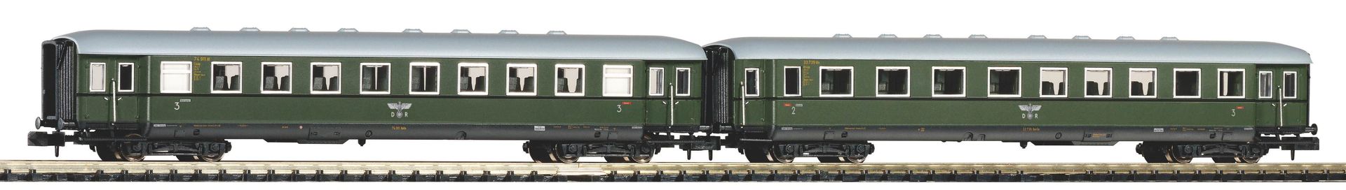 Piko 40623 - Schürzeneilzugwagen-Set DRG Ep.II 2./3.Kl. und 3.Kl. N 1:160