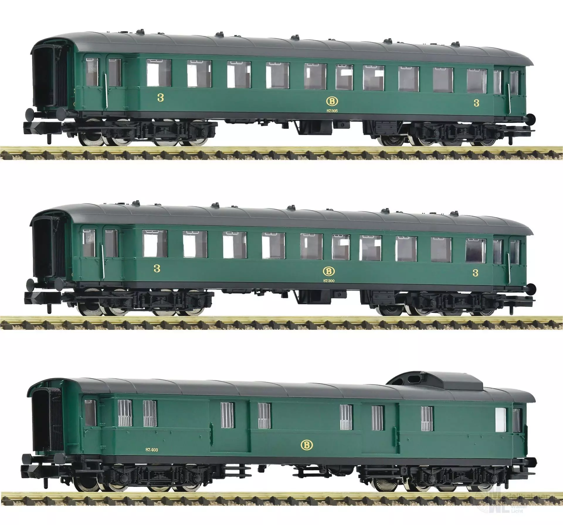 Fleischmann 6260054 - Personenwagen Set SNCB Ep.III 3.tlg. N 1:160