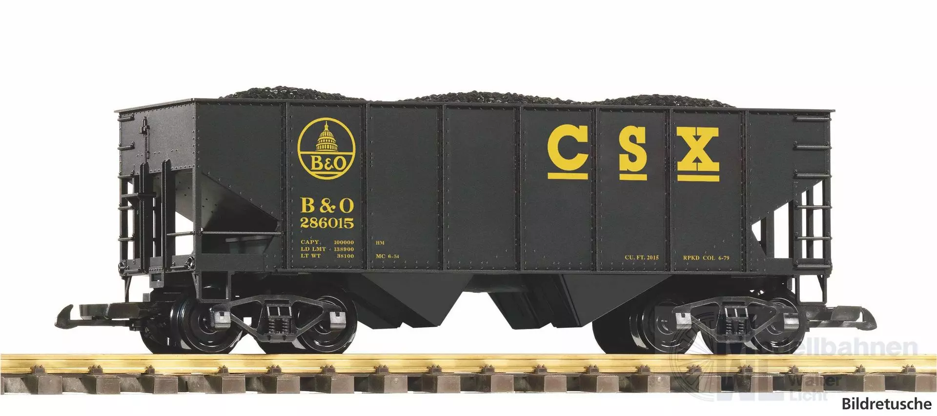 Piko 38973 - Schüttgutwagen CSX-B&O mit Kohleladung Spur G 1:22,5