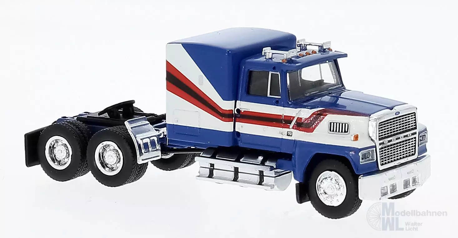 Brekina 85877 - Ford LTL 9000 rot/weiß/blau H0 1:87